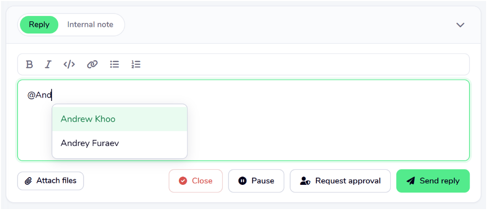 Screenshot of Tagging of People Interface