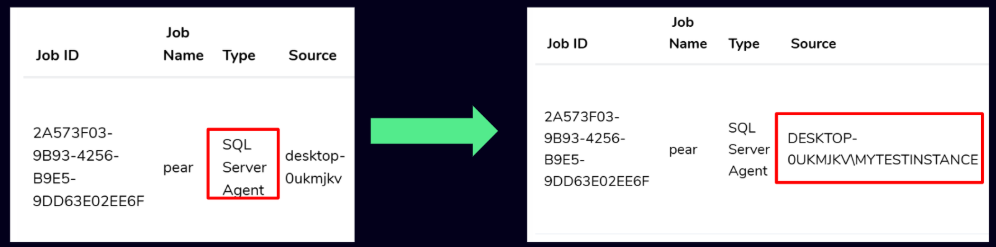 Screenshot of SQL Job Monitor Interface