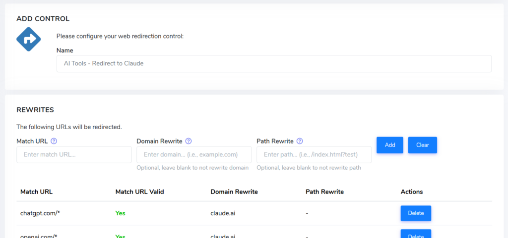 Screenshot of Threatspike Update: Redirects