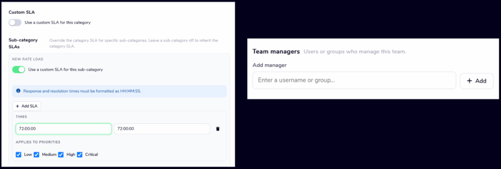 Screenshot of Threatspike Update: SLA Control