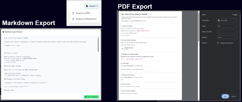 Screenshot of Threatspike Update: PDF Export